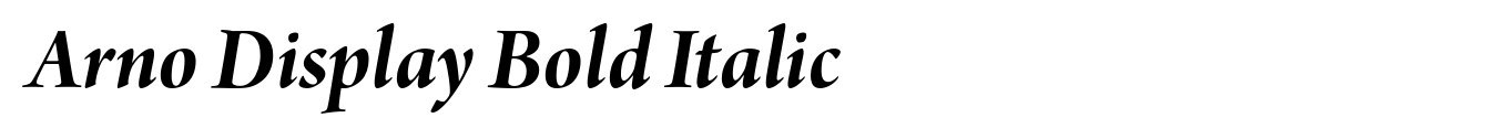 Arno Display Bold Italic